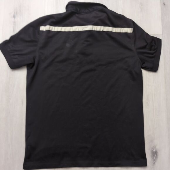 J Lindbergh Polo Mens Medium Black Jlindberg Logo Stripe Breathable - Picture 4 of 4